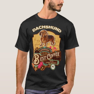 T-shirt Dachshund Meilleur Café Chien Propriétaire Café Lo
