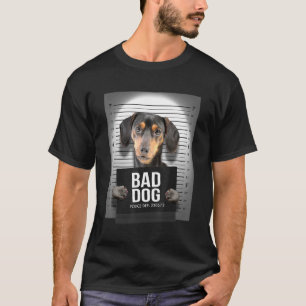T-shirt Dachshund Mugshot
