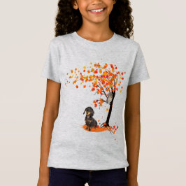T-Shirt Dachshund Owl Et Fall Tree Dachshund Lover Automne