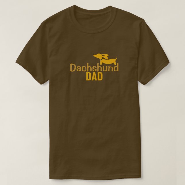 T-shirt Dachshund Papa Wiener Chien Daddy Chemise (Design devant)