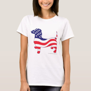 T-shirt Dachshund patriotique