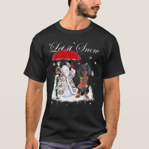 T-shirt Dachshund Père Noël Chien Noël Snowman Xmas Pyjama