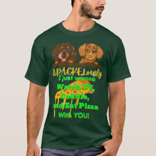 T-SHIRT DACHSHUND PET AMUSANT WIENER CHIEN CADEAU TV ET