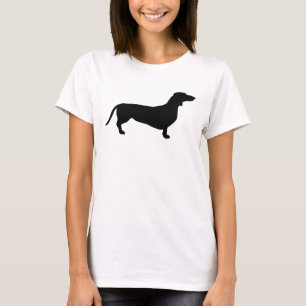 T-shirt Dachshund Poil Court - Silhouette 1
