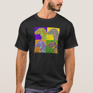 T-shirt Dachshund Pop Art Retro Weiner Chien Distorsion An