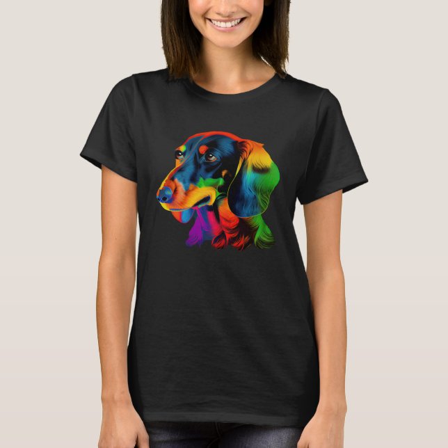 T-shirt Dachshund Pop Colorful  Dachshund (Devant)
