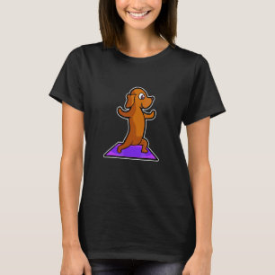 T-shirt Dachshund Poses de yoga sport gymnastique Ohmmm Ba