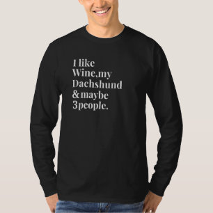 T-shirt Dachshund Propriétaire Chien Vin Femmes Hommes