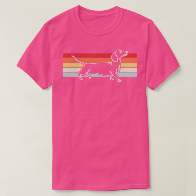 T-shirt Dachshund Retro (Design devant)