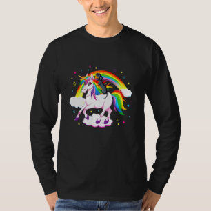 T-shirt Dachshund Rides Unicorn - Best Dog Owner Magique