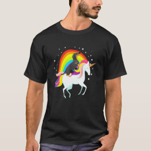 T-shirt Dachshund Riding Unicorn Magical Dog Propriétaire