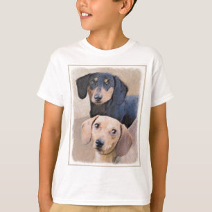 T-shirt Dachshund (Smooth) Peinture - Art Chien original