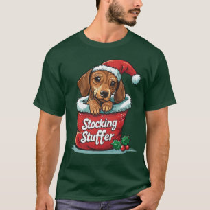 T-shirt Dachshund Stocker Stuffer Design de Noël
