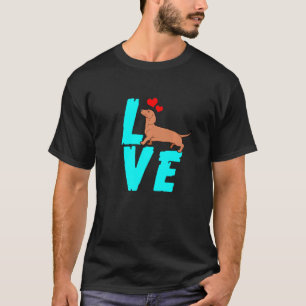 T-shirt Dachshund Weiner Chien I Love Doxie