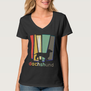 T-shirt Dachshund Weiner Chien Vintage Rétro Mère Papa Cad