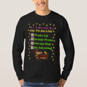 T-shirt Dachshund Wiener Dog Pet Be Liste de vérification