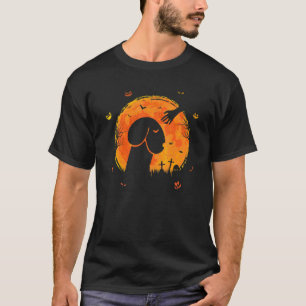 T-shirt Dachshund Zombie Halloween la main costume chien