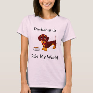 T-shirt Dachshunds dirigent mon monde Dames Tee - shirt Ri