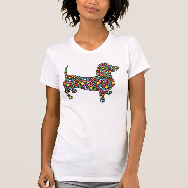 T-shirt Dachshunds Pointe Polka (Devant)