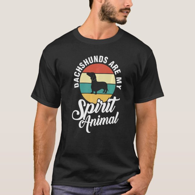 T-shirt Dachshuns Are My Spirit Animal (Devant)