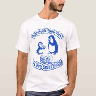 T-shirt Dad and Baby Penguin Funny Oil Joke Cute Animal