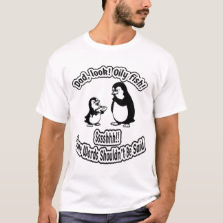 T-shirt Dad and Baby Penguin Funny Oil Joke Cute Animal