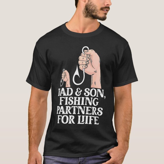 T-shirt Dad And Son Fishing Partners  Fishing  Fathers Day (Devant)