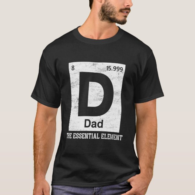 T-shirt Dad Chemistry Periodic Table Father'S Day Son (Devant)