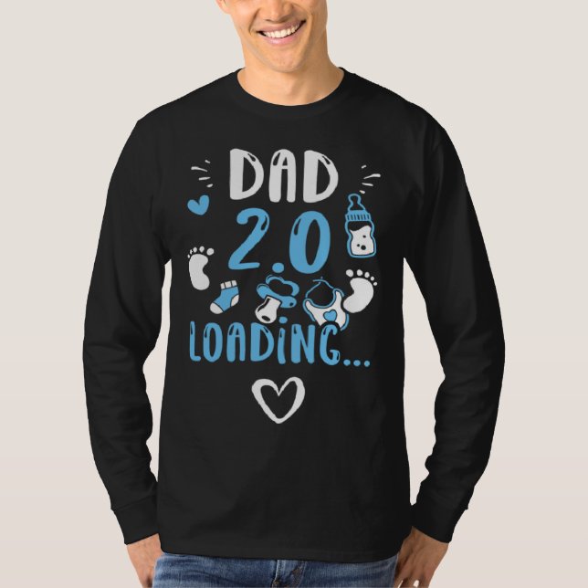 T-shirt Dad Dad 2 0 Loading   Baby Boy Sayings (Devant)