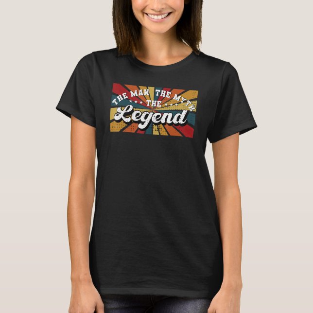 T-shirt DAD DADDY THE MAN THE MYTH THE LEGEND retro 1 (Devant)