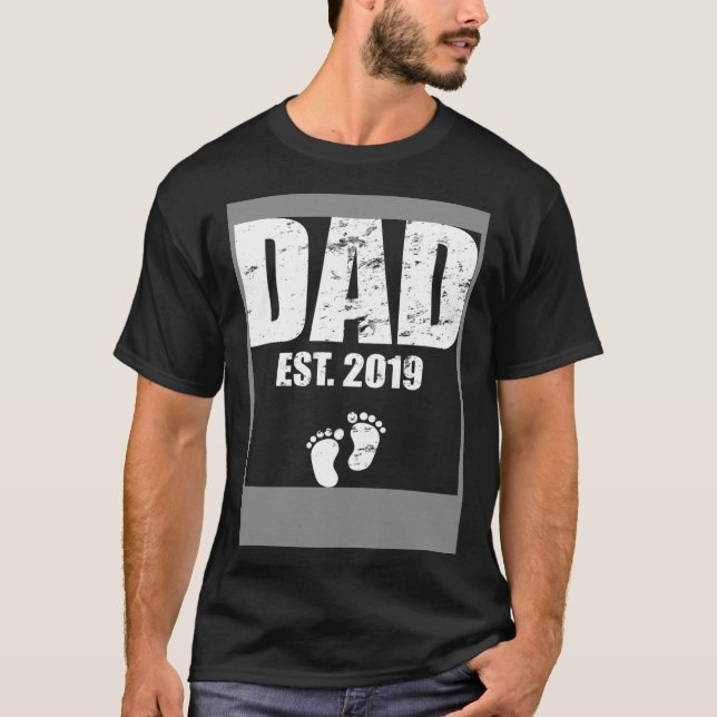 T-shirt Dad established 2019 (Devant)