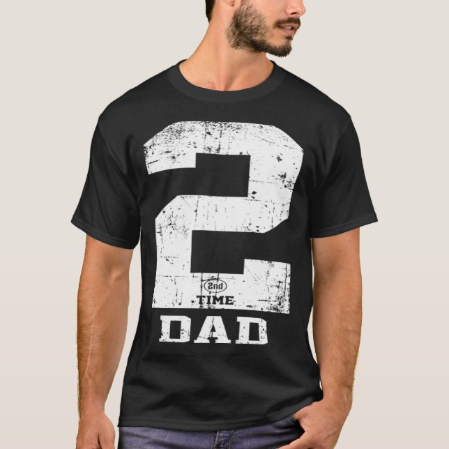 T-shirt Dad Expecting second time baby number 2 announceme (Devant)