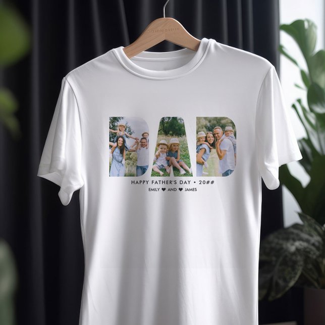 T-shirt DAD Lettre découpée photo Collage texte personnali (Créateur téléchargé)