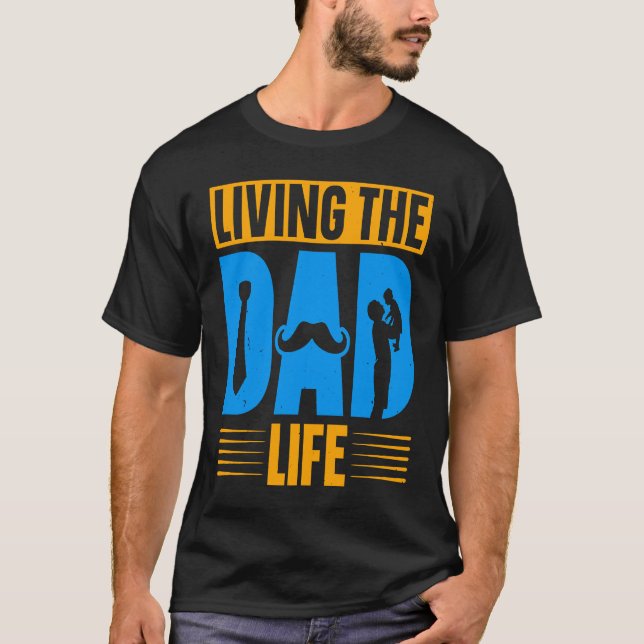 T-shirt Dad Life Fathers Day Future Dad First Time Daddy (Devant)