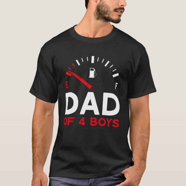 T-shirt Dad of 4 Boys Father s Day Dad (Devant)