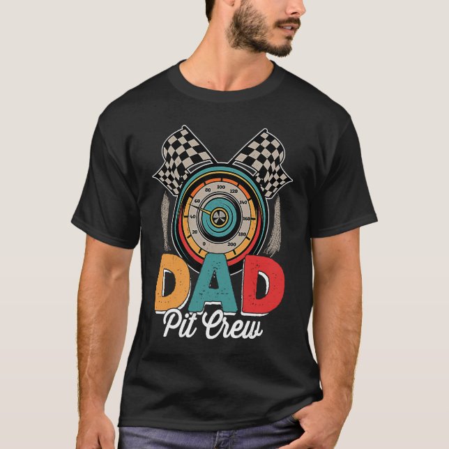 T-shirt Dad Pit Crew Hosting Car Race Funny Fathers Day (Devant)