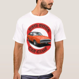 T-shirt Dad Rods Car Club Red Charger Voiture