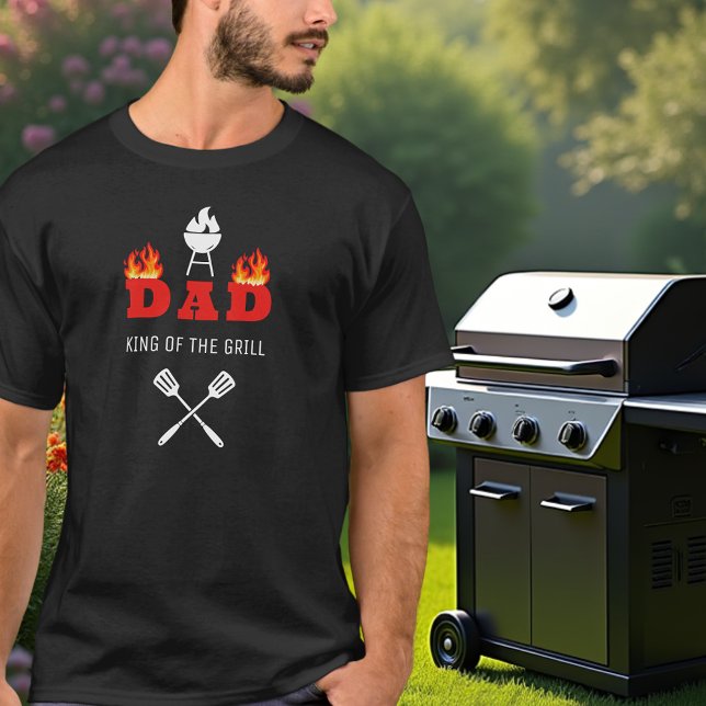 T-shirt DAD roi du grill BBQ noir (Créateur téléchargé)