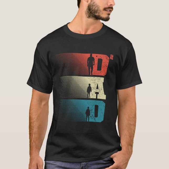 T-shirt Dad Squared Father s Day Two Boys Two Sons Father  (Devant)