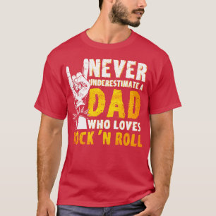 T-shirt Dad Who Loves Rock N Roll Rock N Roll Guitar 