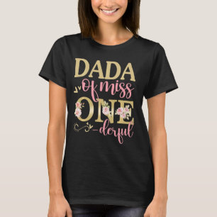 T-shirt Dada of Little Miss Onederful 1er anniversaire Fam
