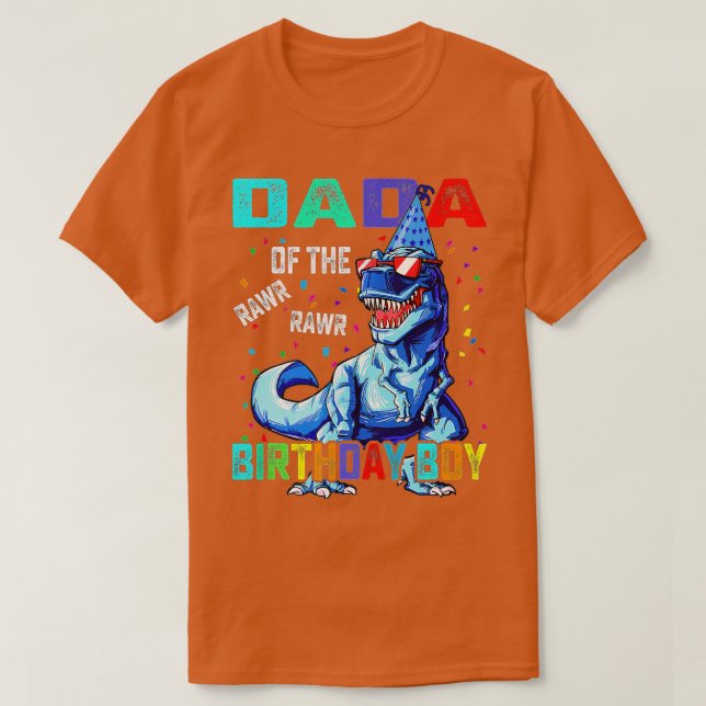 T-shirt Dada Of The Birthday Boy Funny Dadasaurus T rex Di (Design devant)