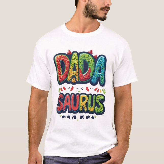 T-shirt DADA SAURUS - Dinosaure Drôle Chemise Papa (Devant)