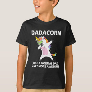 T-shirt Dadacorn Dabbing Unicorn Drôle Papa Fête des pères