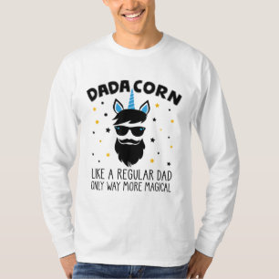 T-shirt Dadacorn Fête des pères Cadeau Daddy Beard Graphis