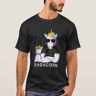 T-shirt Dadacorn Muscle Unicorne Papa Bébé Fille Pères