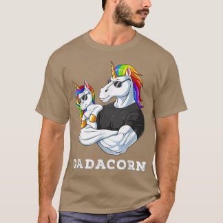 T-shirt Dadacorn Unicorn Papa de la fille d'anniversaire P