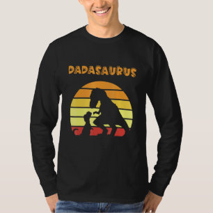 T-shirt Dadasaurus Papa Trex Père T Rex Dinosaur Retro Su