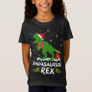 T-Shirt Dadasaurus Santa Hat Pyjama de Noël de la famille