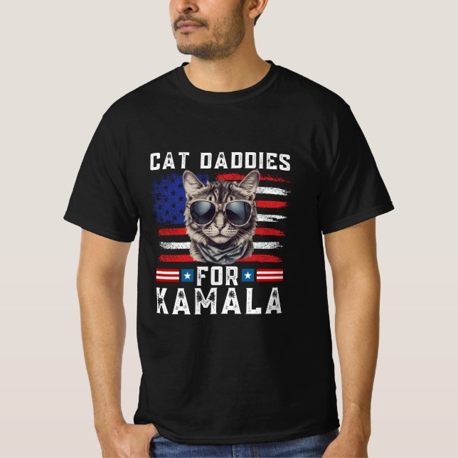 T-shirt Daddies De Chat Pour Kamala (Devant)